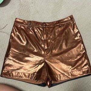 Metallic Copper Women's Shorts